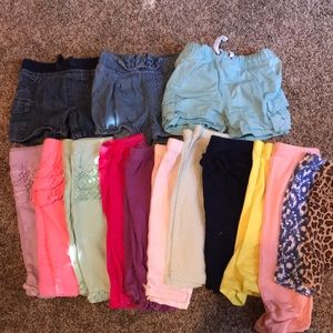 Nb-3mo baby girl shorts and pants